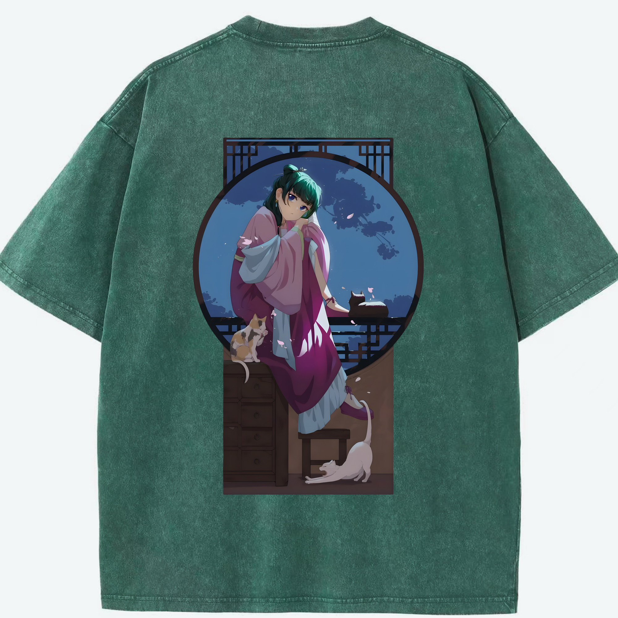 （画像用） 薬屋のひとりごと The Apothecary Diaries 綿100% ヴィンテージ風 半袖Tシャツ（背面プリント）